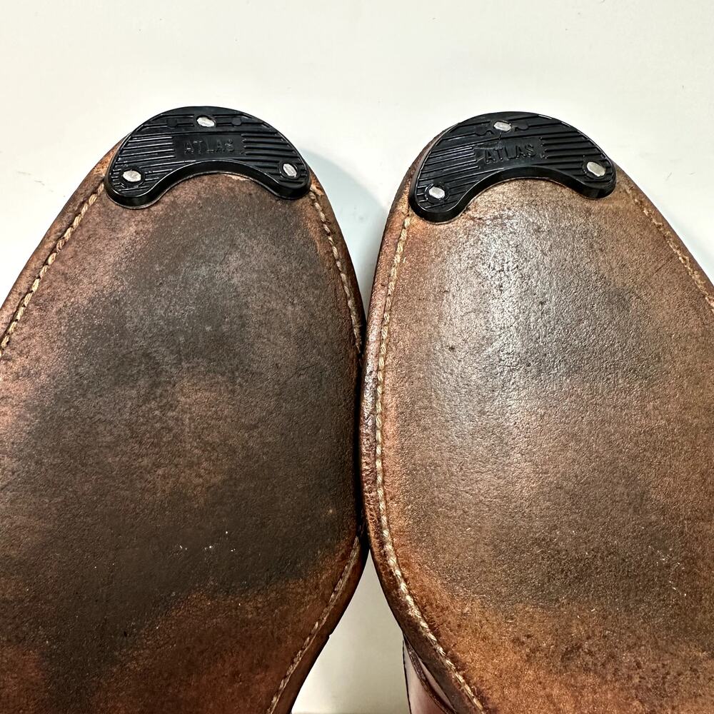 VGUC Crockett & Jones x Brooks Brothers Penny Loafer Chestnut England 10.5 D - Picture 11 of 13